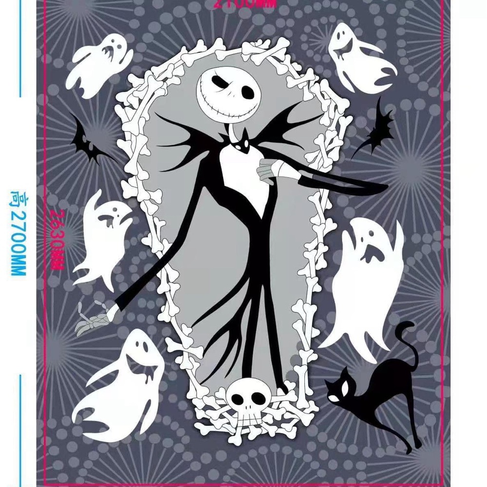 Halloween theme- Jack Skellington Queen Blanket- Cozy up with the pumpkin king!
